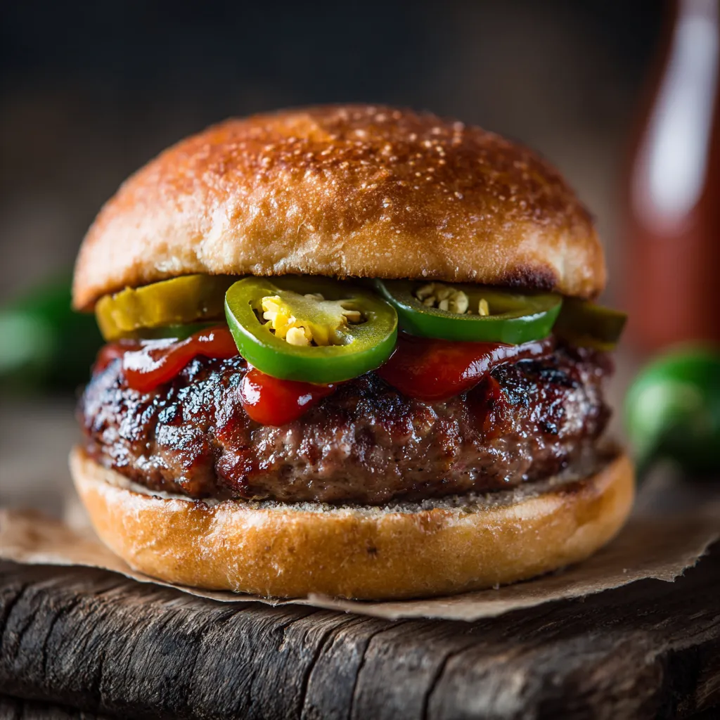 bison ground beef sous vide burger on bun