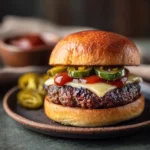 searing sous vide bison ground beef burger