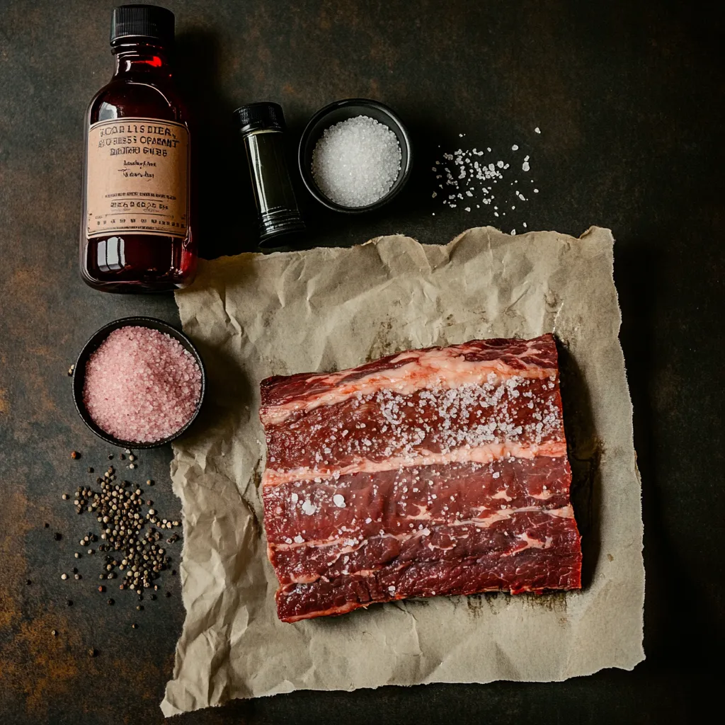 Sous Vide Brisket: 5 Expert Tips for Juicy, Tender Perfection 7 sous vide brisket seasoning ingredients flat lay