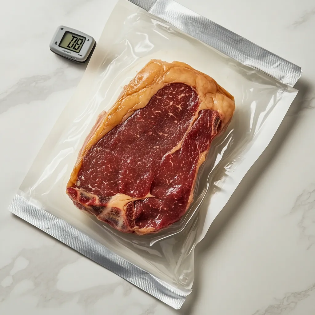 Flat Iron Steak Sous Vide Recipe – Amazing Flavor in 5 Easy Steps 9 Flat iron steak sous vide in water bath