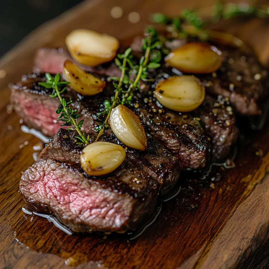 garlic confit sous vide steak