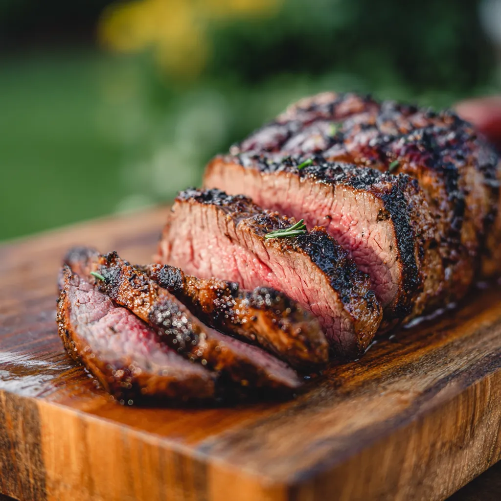 Grilled Sous Vide Tri-Tip sliced and served