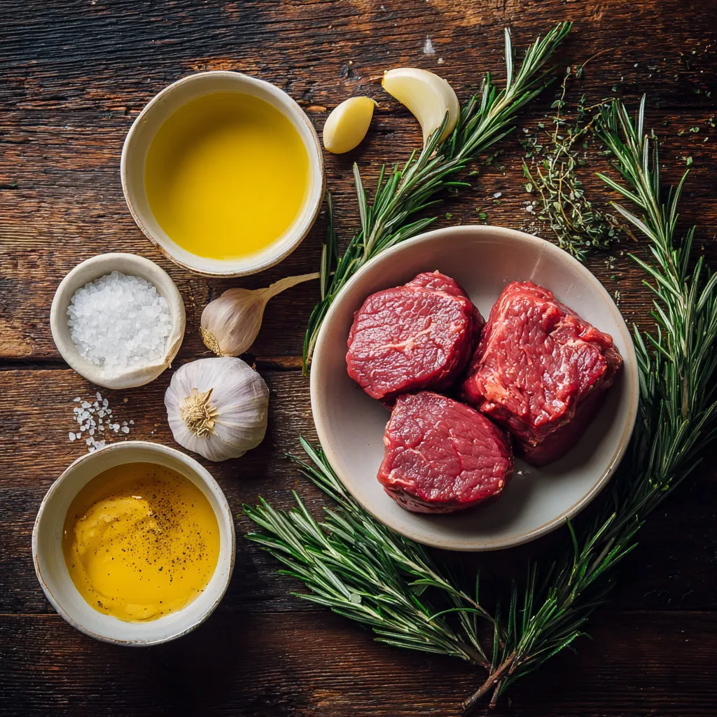 Ingredients for Medium-Rare Sous Vide Filet Mignon