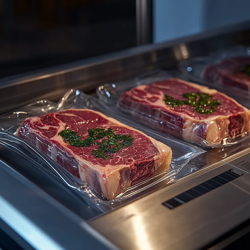 ribeye steaks sous vide water bath