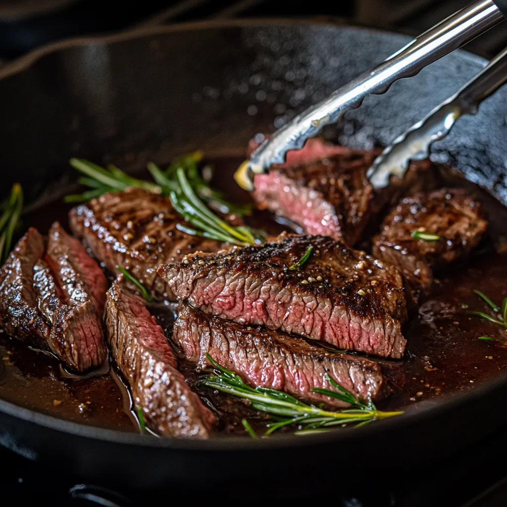 Sous Vide Tri-Tip Steak Guide: Juicy, Foolproof Results Every Time 10 tri-tip steak being seared in cast iron with butter