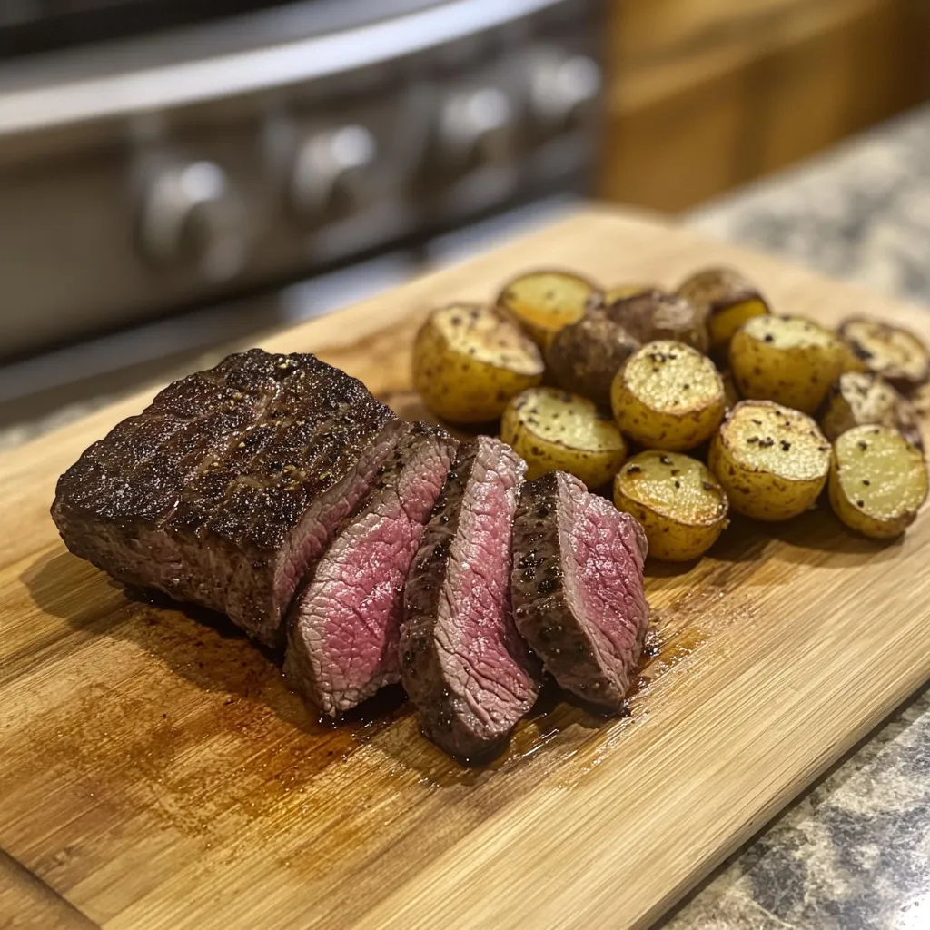 Sous Vide Tri-Tip Steak Guide: Juicy, Foolproof Results Every Time 11 sliced sous vide tri-tip steak served with potatoes