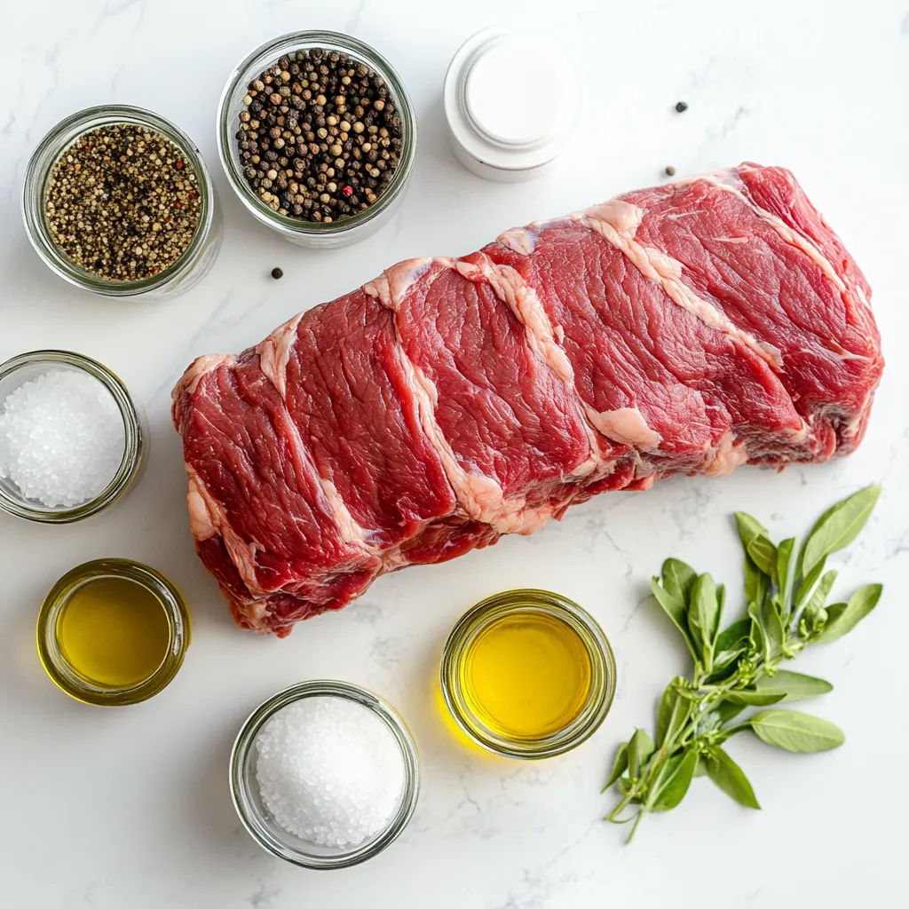 Beef Sirloin Tip Roast Sous Vide: Amazing 36-Hour Juicy Results 7 Raw roast with seasoning ingredients