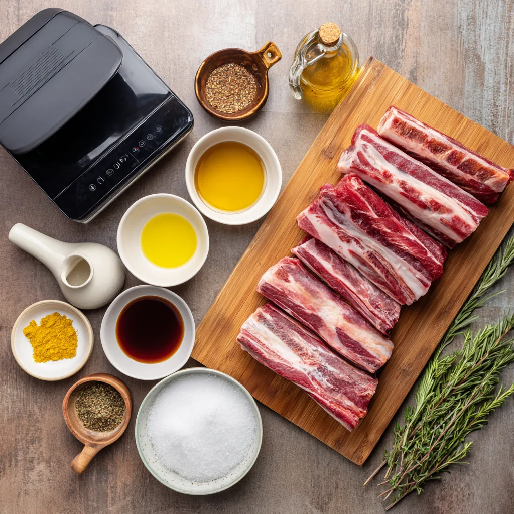 Sous Vide Beef Baby Back Ribs | Amazing 3-Step Recipe | Tender & Juicy 7 sous vide beef baby back ribs ingredients seasoning glaze