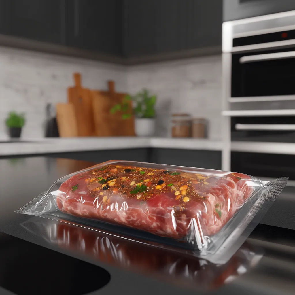 Sous Vide Carnitas Tacos – Amazing Results in 24 Hours 9 Beef shoulder cooking in sous vide bath for carnitas tacos