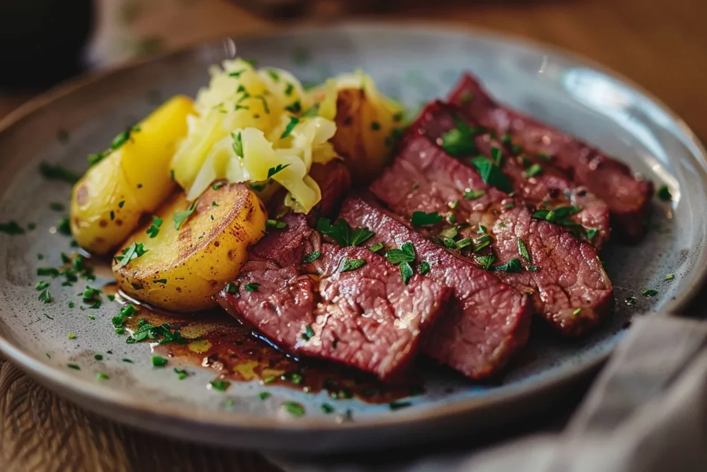 Sous Vide Corned Beef Flat – Amazing 48-Hour Recipe for Tender Results 11 Recipe card with sous vide corned beef steps and photo