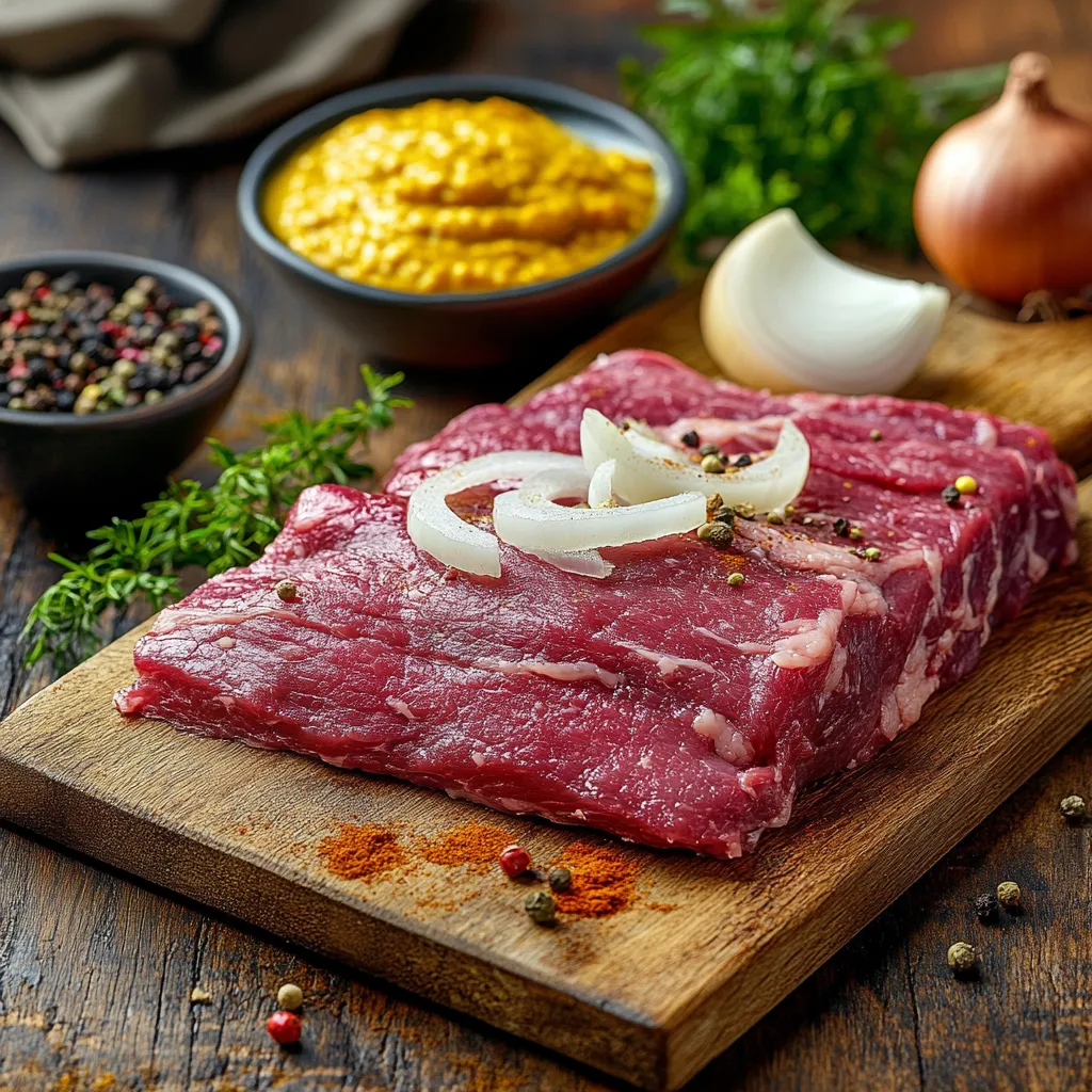 18hr Sous Vide Corned Beef – Amazing Texture in 1 Easy Recipe 8 raw corned beef ingredients for sous vide