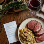 printed recipe card for sous vide corned beef