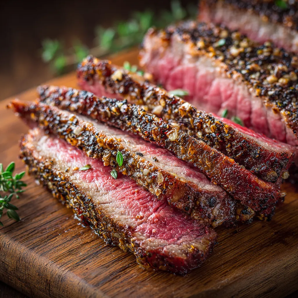 sous vide dry rubbed tri-tip steak