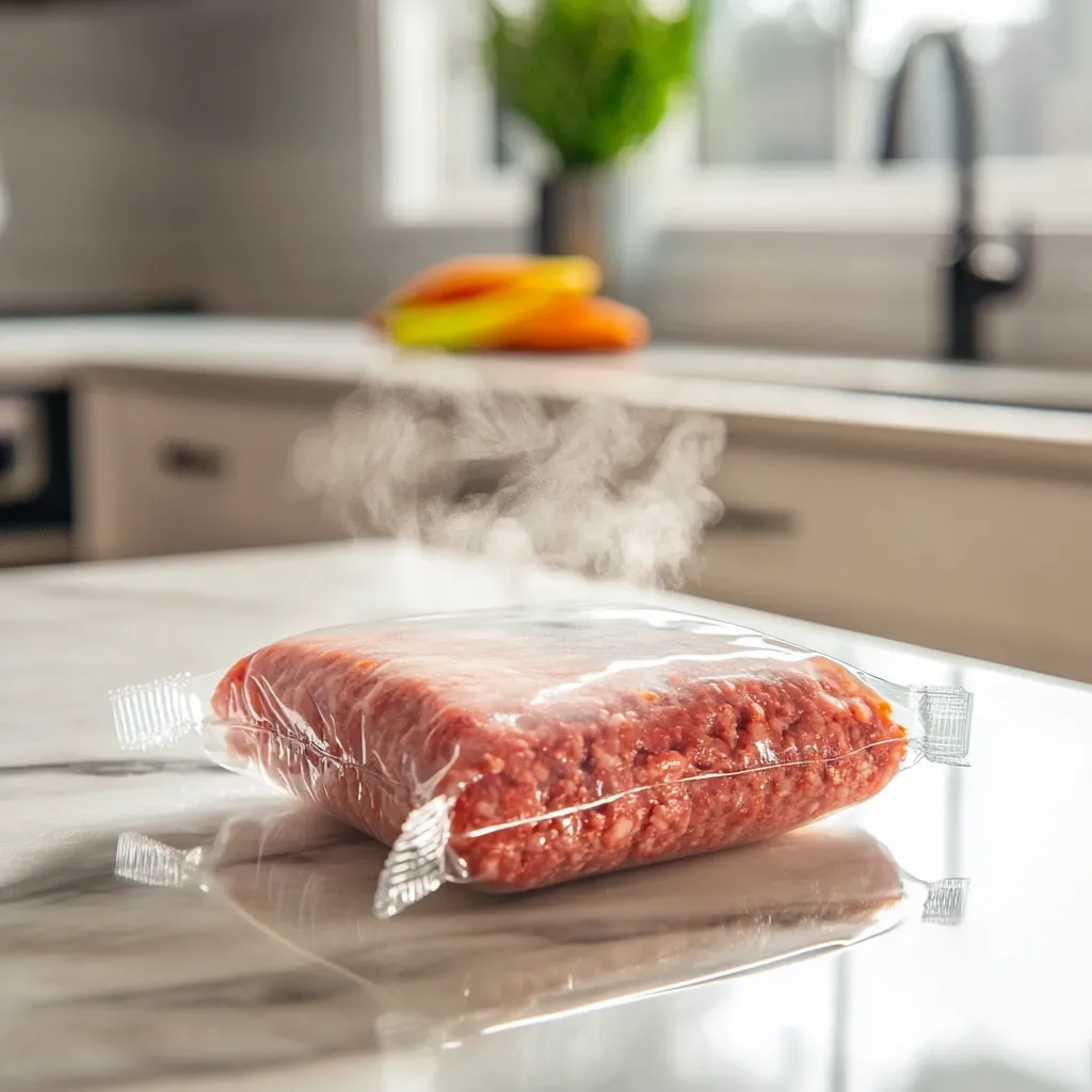 Sous Vide Ground Beef Nachos: 5 Amazing Party Reasons 8 vacuum sealed taco-seasoned ground beef in sous vide water bath