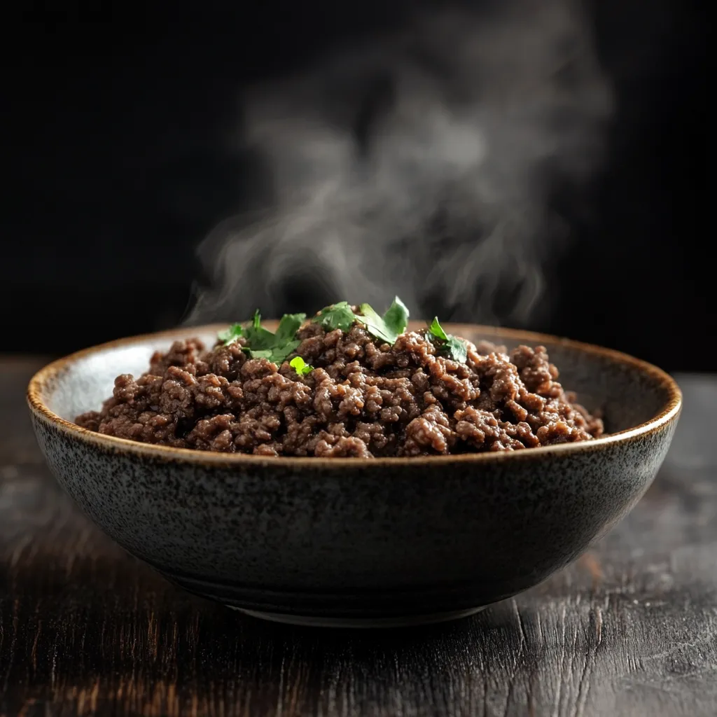How Long to Sous Vide Ground Beef – Delicious 90-Minute Method 11 Cooked ground beef served in a bowl for tacos or pasta