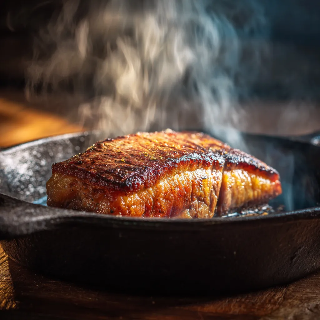 Searing picanha in skillet
