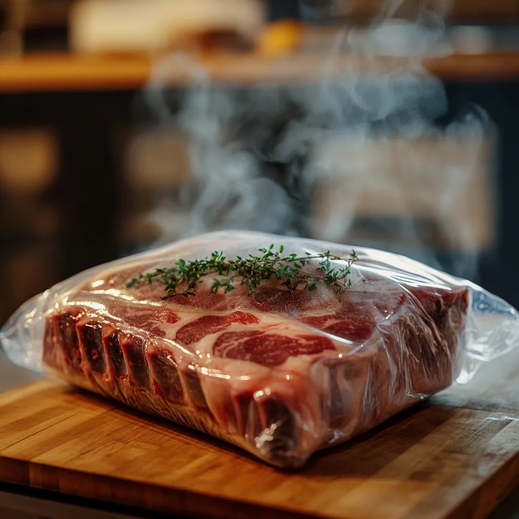Sous Vide Prime Rib Roast Recipe | 8-Hour Perfect Finish 8 Prime rib roast cooking in sous vide bath