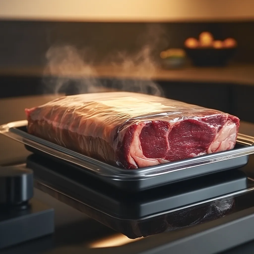 Sous Vide Prime Rib with Compound Butter – 5-Step Amazing Recipe 8 vacuum-sealed prime rib in sous vide water bath