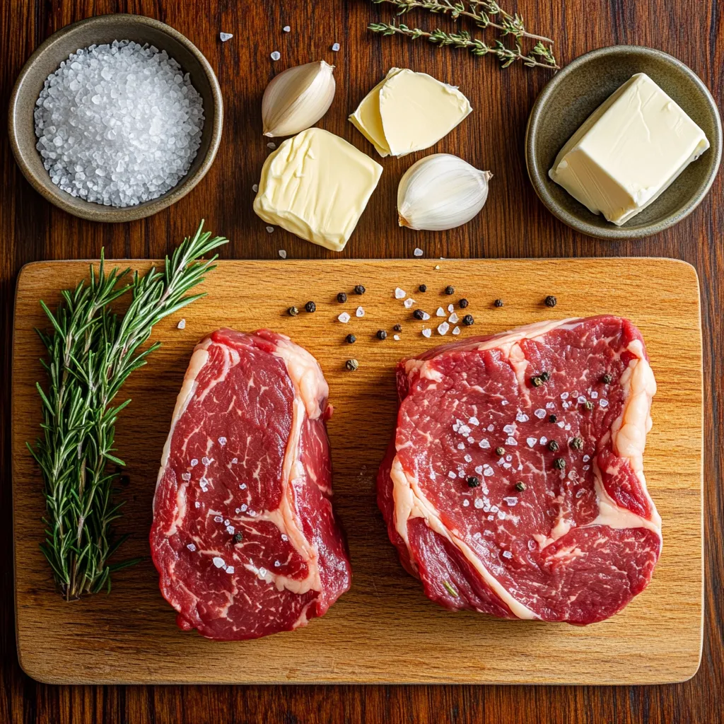 ingredients for sous vide ribeye steak recipe