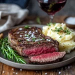 sous vide ribeye steak recipe card