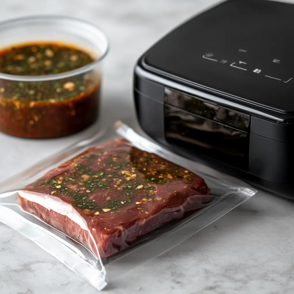 Sous Vide London Broil: Best 7-Hour Steak for Juicy Results 8 Vacuum sealed London broil ready for sous vide