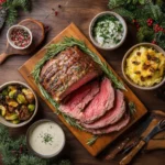 full sous vide smoked prime rib dinner