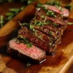 searing sous vide steak medium rare temp butter and herbs