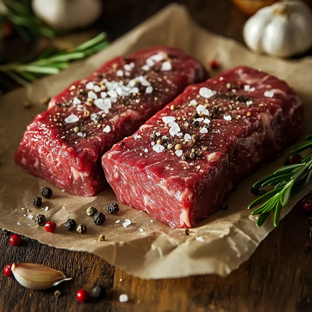 Sous Vide Strip Steak Recipe | Amazing Juicy Steak (2025 Guide) 7 Raw strip steaks seasoned for sous vide