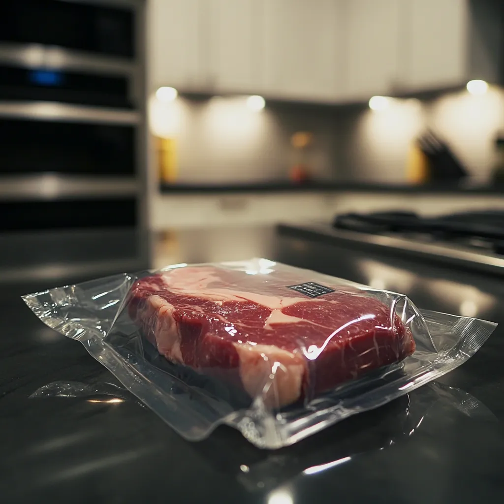 Medium Rare Sous Vide Striploin – Amazing 2-Hour Recipe Guide 8 Striploin steak in sous vide water bath at 130°F