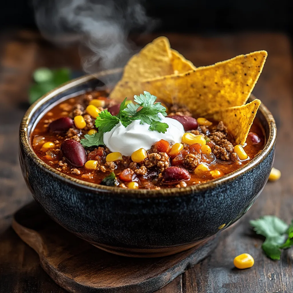 Sous Vide Ground Beef Chili – 3 Keys to Bold, Perfect Flavor 9 Served bowl of sous vide ground beef chili