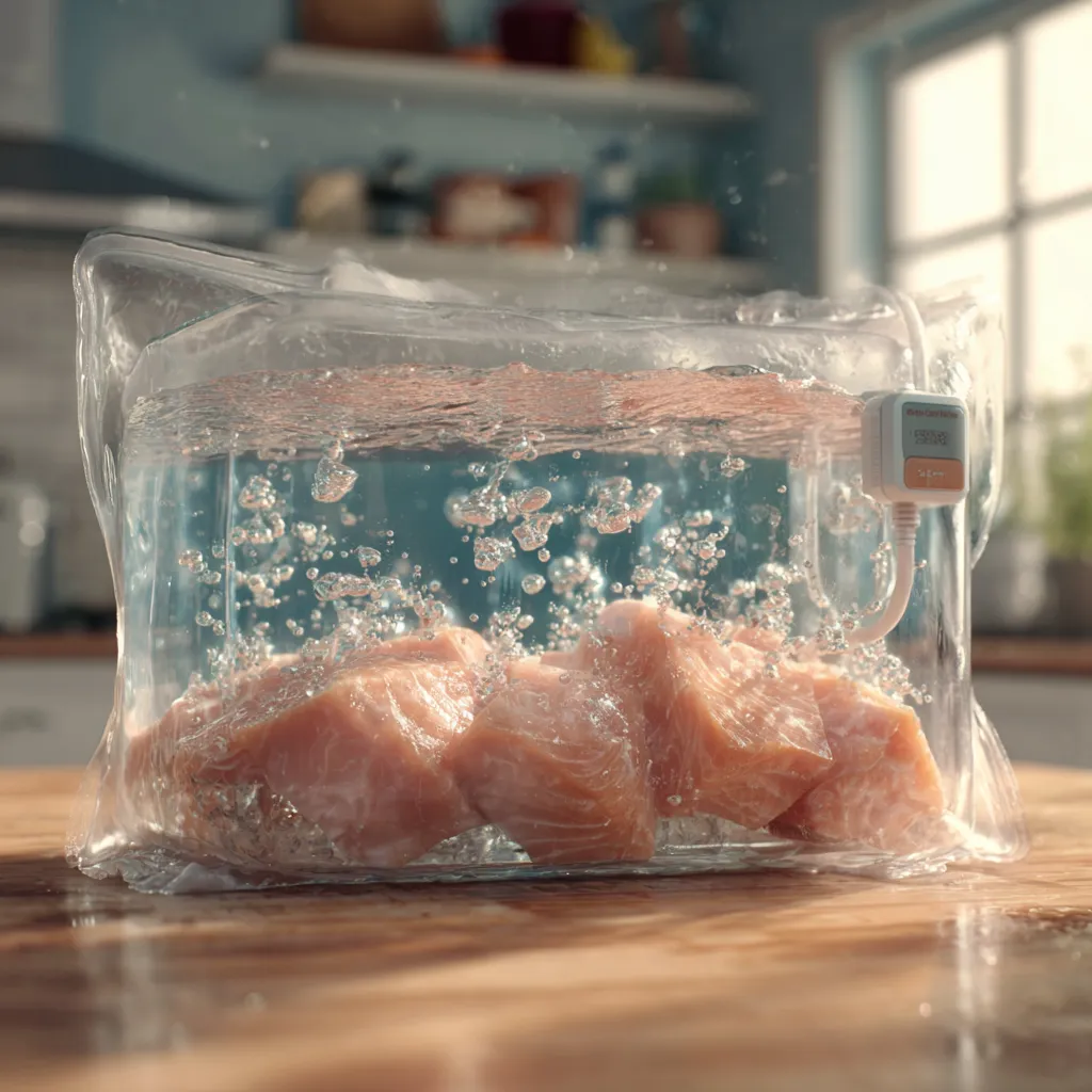 Marinated Chicken Sous Vide – Ultimate Juicy Delight in 90 Minutes 8 Chicken cooking sous vide in sealed bag