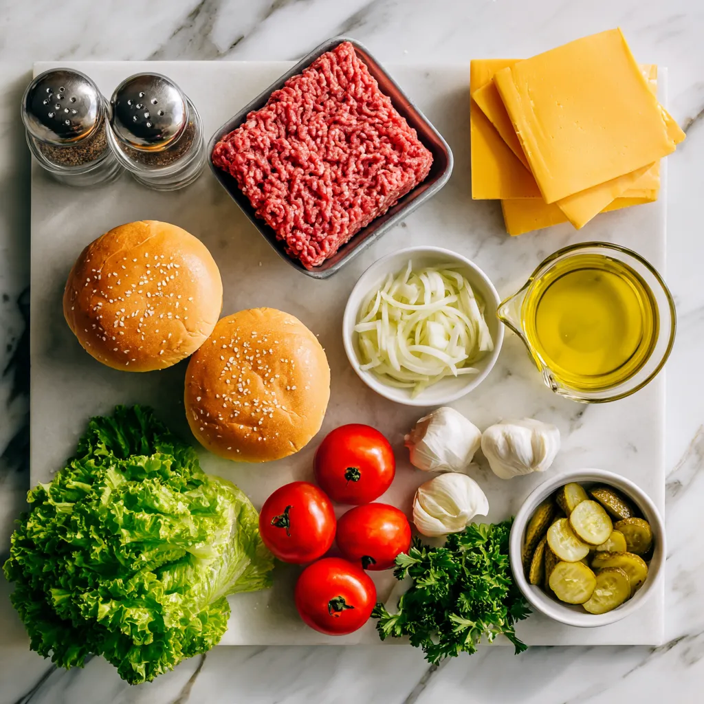 ingredients for hamburger sous vide recipe