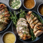 plated sous vide chicken for meal prep