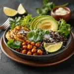 Final plated plant-based sous vide bowl