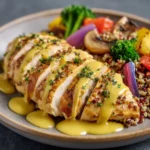 Recipe steps for frozen chicken breast sous vide from bag to plate