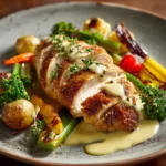 Served whole sous vide chicken with lemon butter sauce