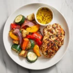 serving sous vide chicken plate