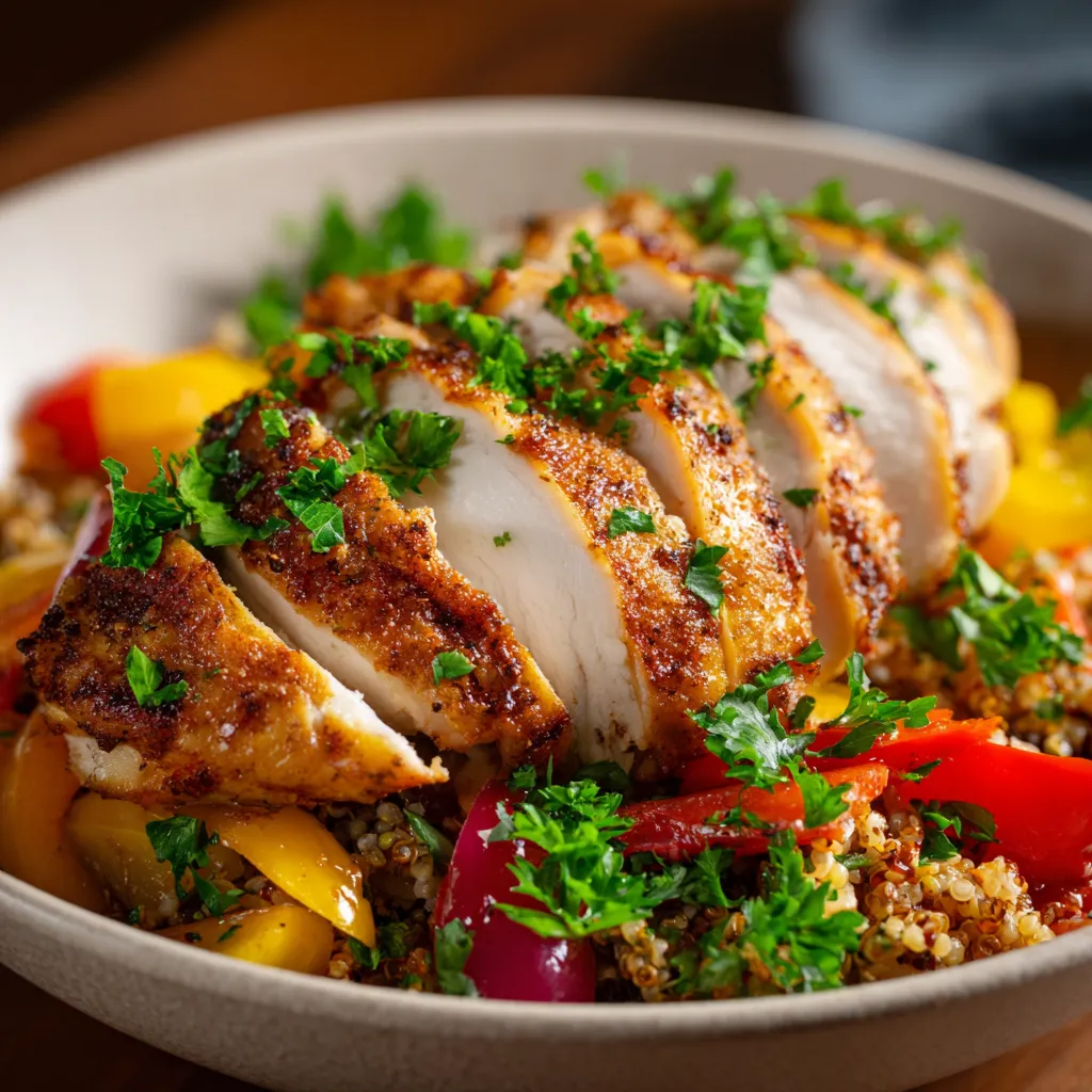 Chicken breasts cooking in sous vide water bath