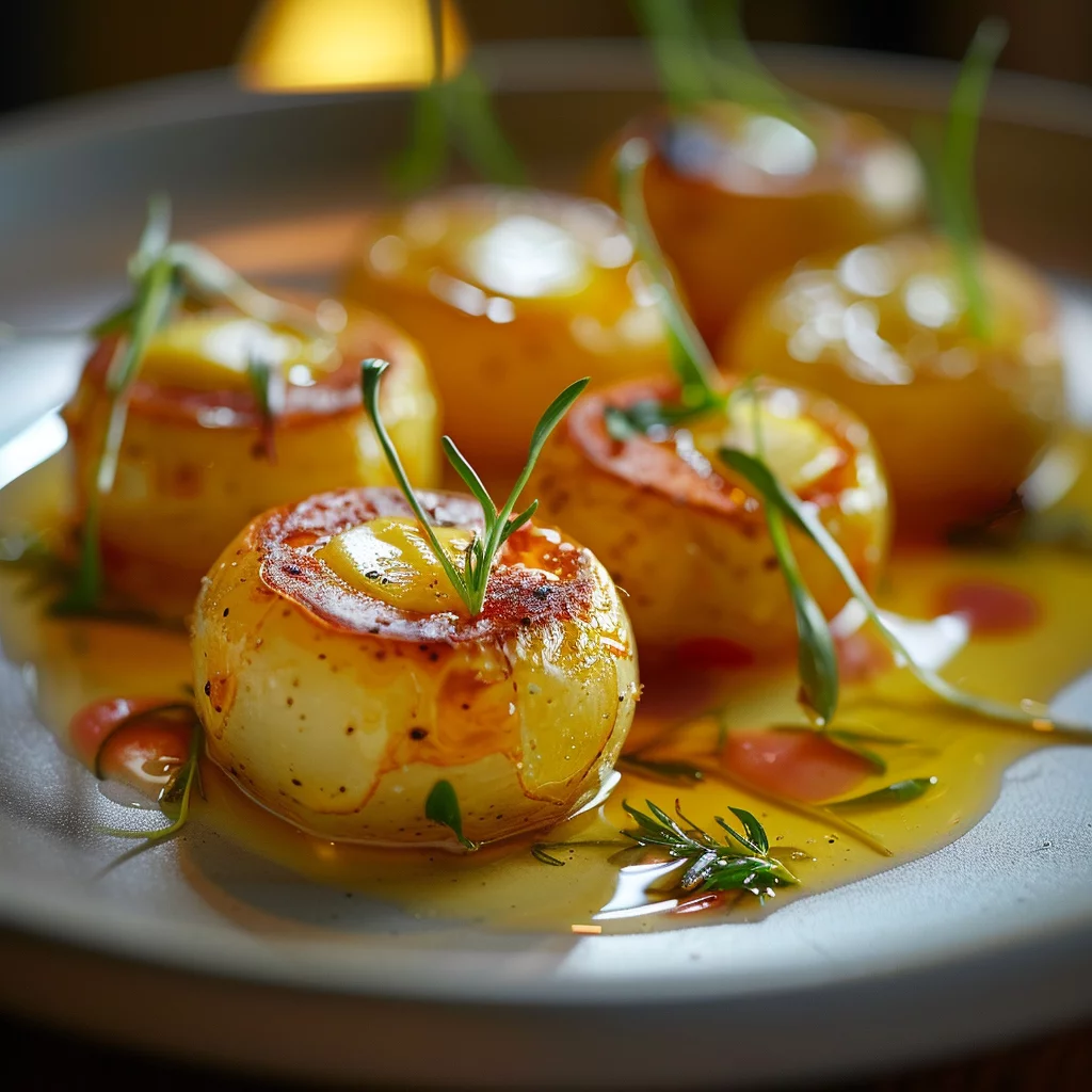 sous vide butterpoached potatoes serving