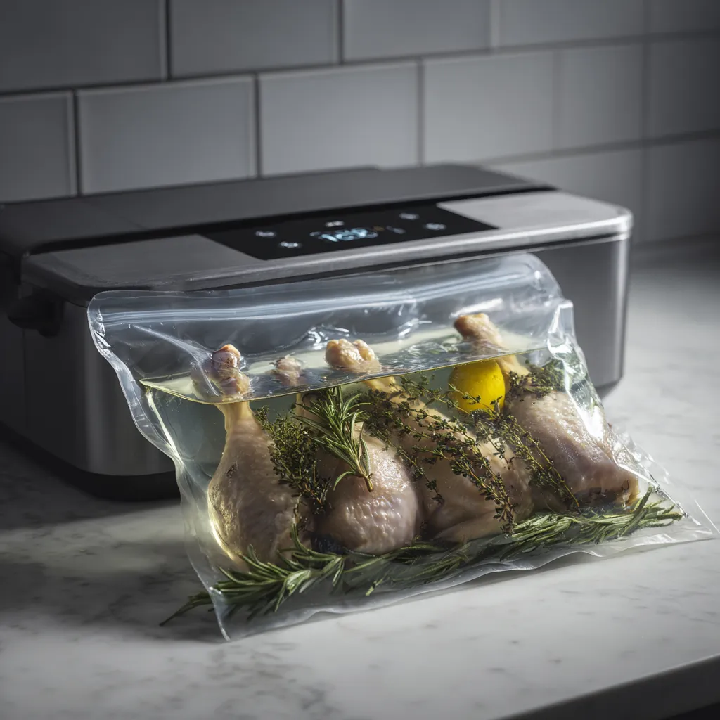 Chicken Confit Sous Vide | Ultimate Flavor Win in 8 Hours 8 sous vide chicken confit bag in water bath