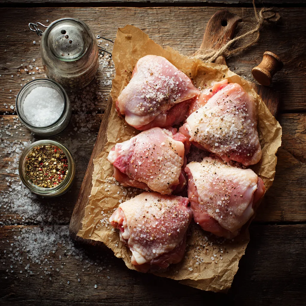 Ingredients for sous vide frozen chicken thighs