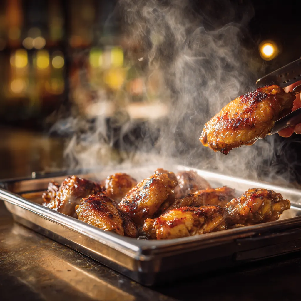 Sous vide chicken wings after sous vide bath