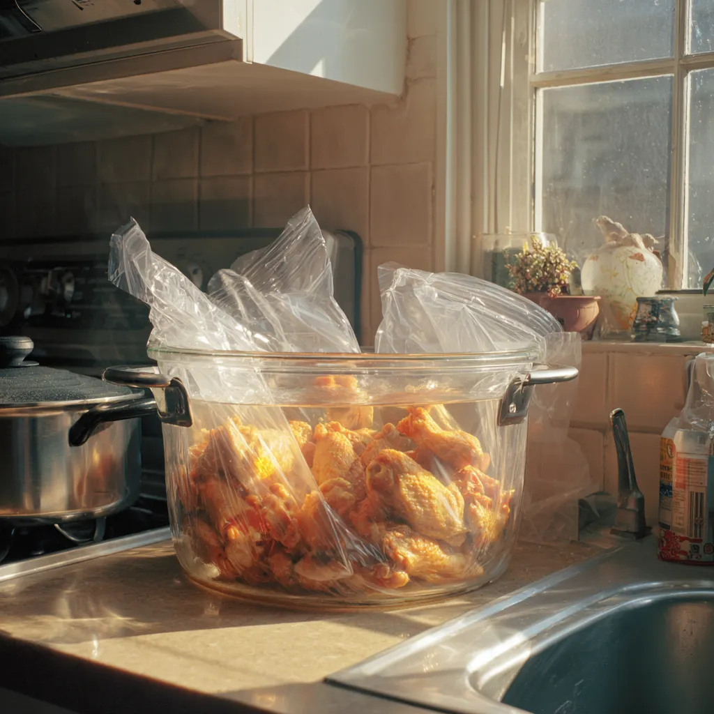 vacuum sealed chicken wings for sous vide