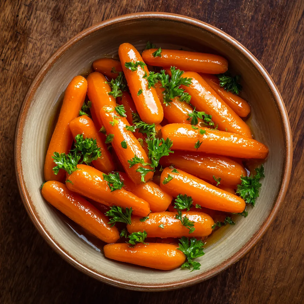 sous vide glazed carrots in bowl