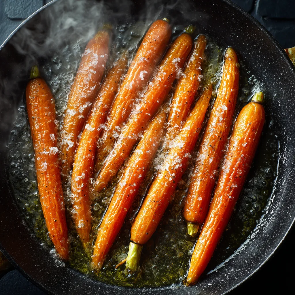 Sous Vide Glazed Carrots – 5 Foolproof Steps to Buttery, Perfect Texture 9 glazing sous vide carrots in pan