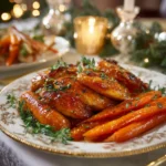 served sous vide glazed carrots