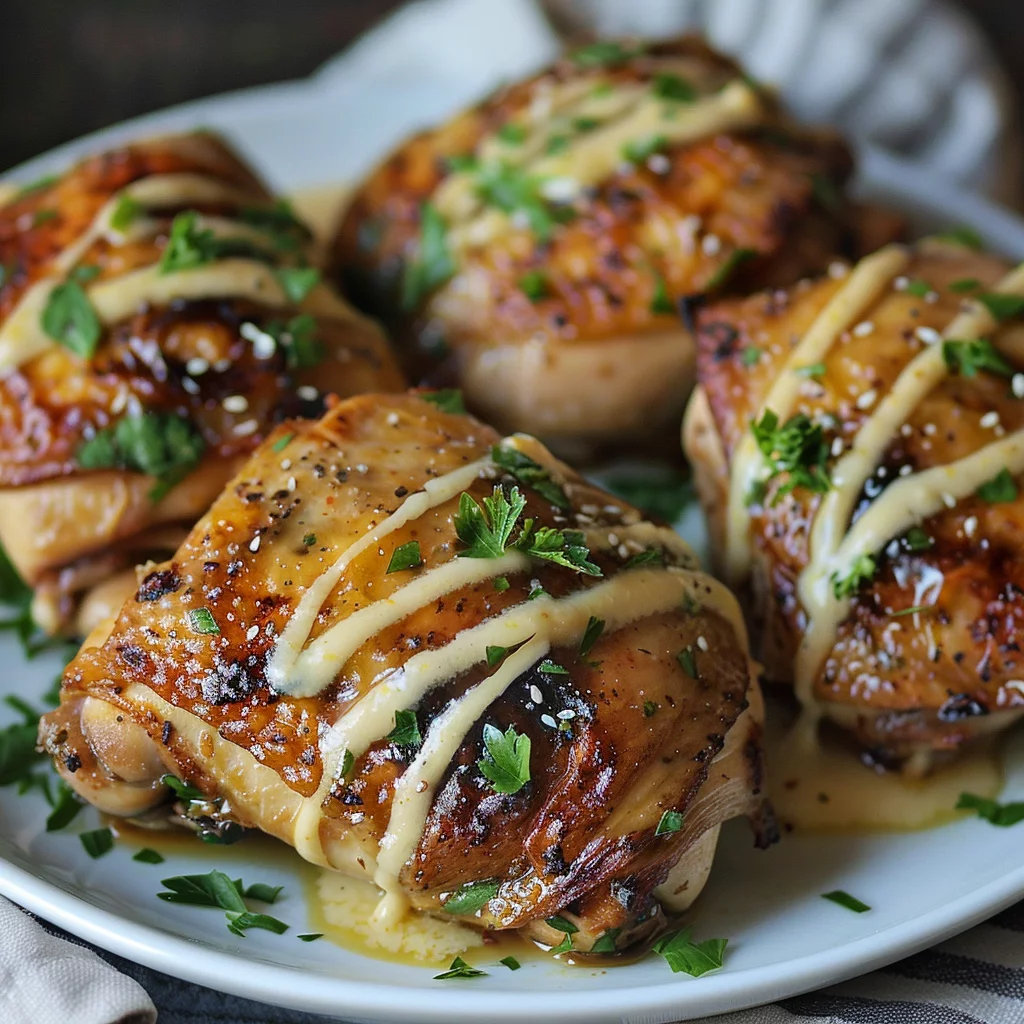 Sous Vide Lemon-tahini Chicken Thighs