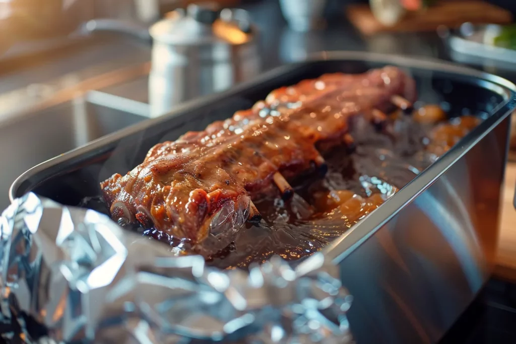 Sous vide setup with beef ribs