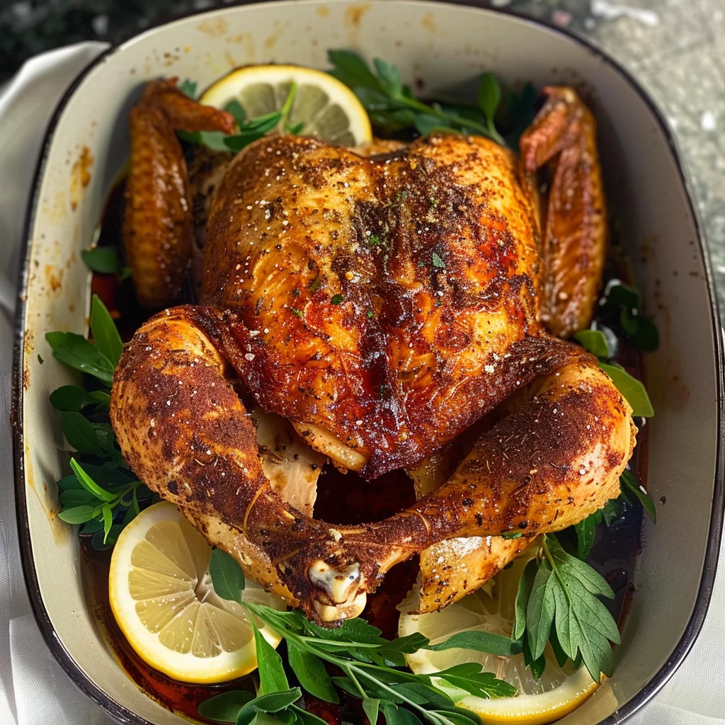 sous vide spatchcock chicken serving