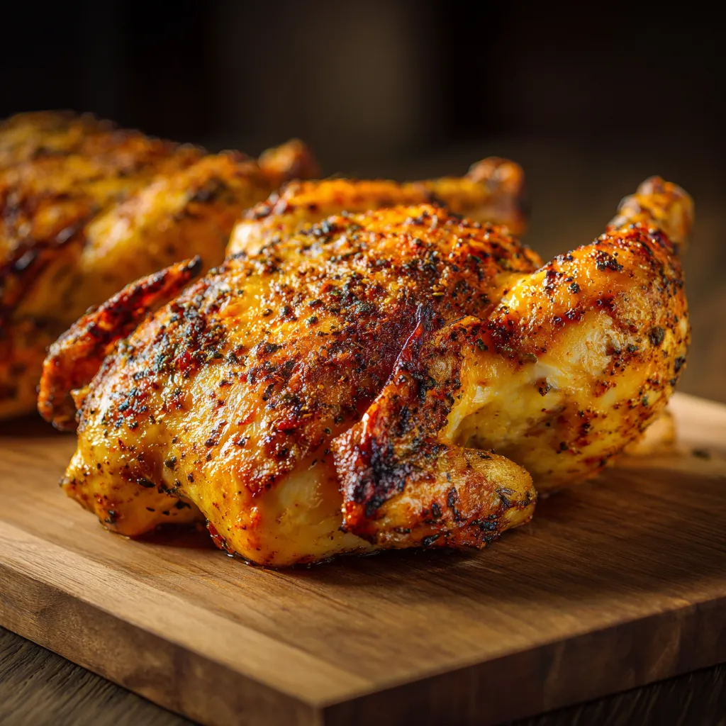 Sous vide whole chicken with crispy skin